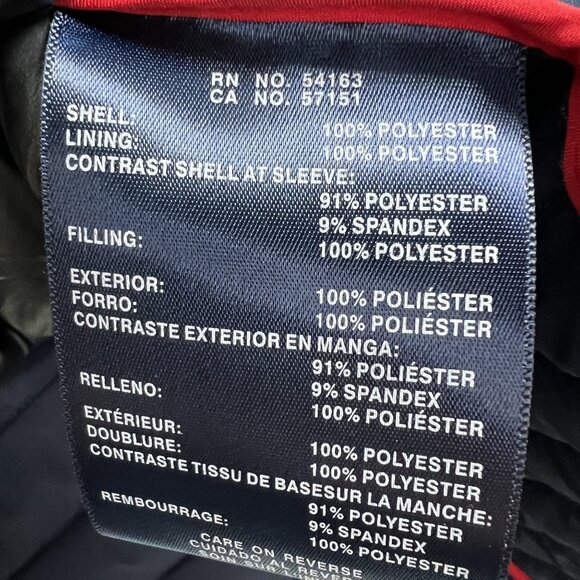 Tommy Hilfiger Women M Puffer Hooded Jacket Branded Strip Down Sleeves Flag Logo - Picture 14 of 16